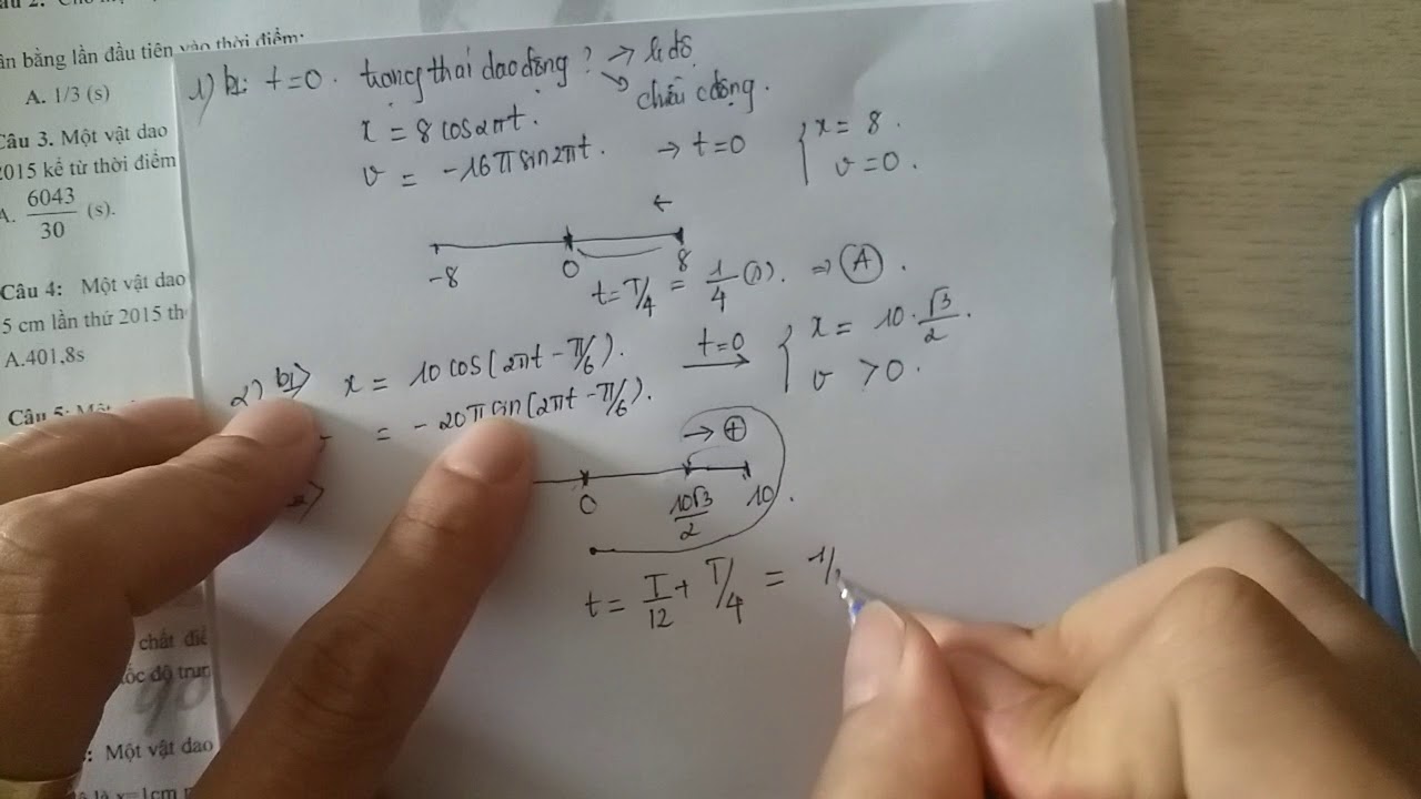 Bài 3: Thời gian vật qua vị trí có li độ x lần thứ n