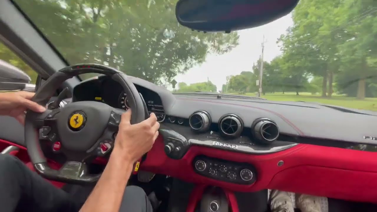 Straight piped Ferrari F12 gets rowdy (Full Experience, cold start, revs, and insane accelerations)