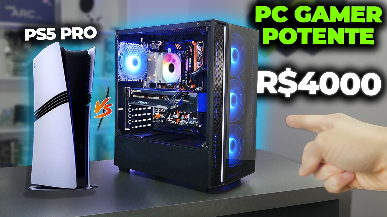 PC GAMER BARATO AO N&Iacute;VEL DO PS5 PRO! R$4000 E RODA JOGOS EM 4K! (MONTAGEM E TESTES)