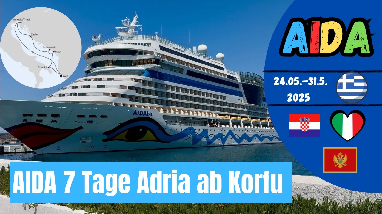 AIDAblu Adria Route ab Korfu! (7 Tage Kreuzfahrt im ausführlichen XXL VLOG!!!)