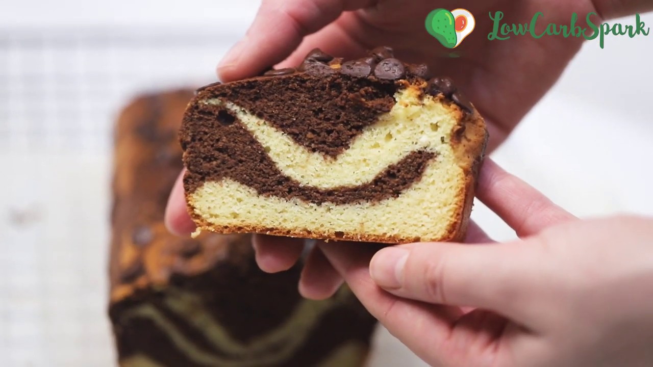 Keto Marble Cake -  Keto Chocolate Vanilla Marble Pound Cake