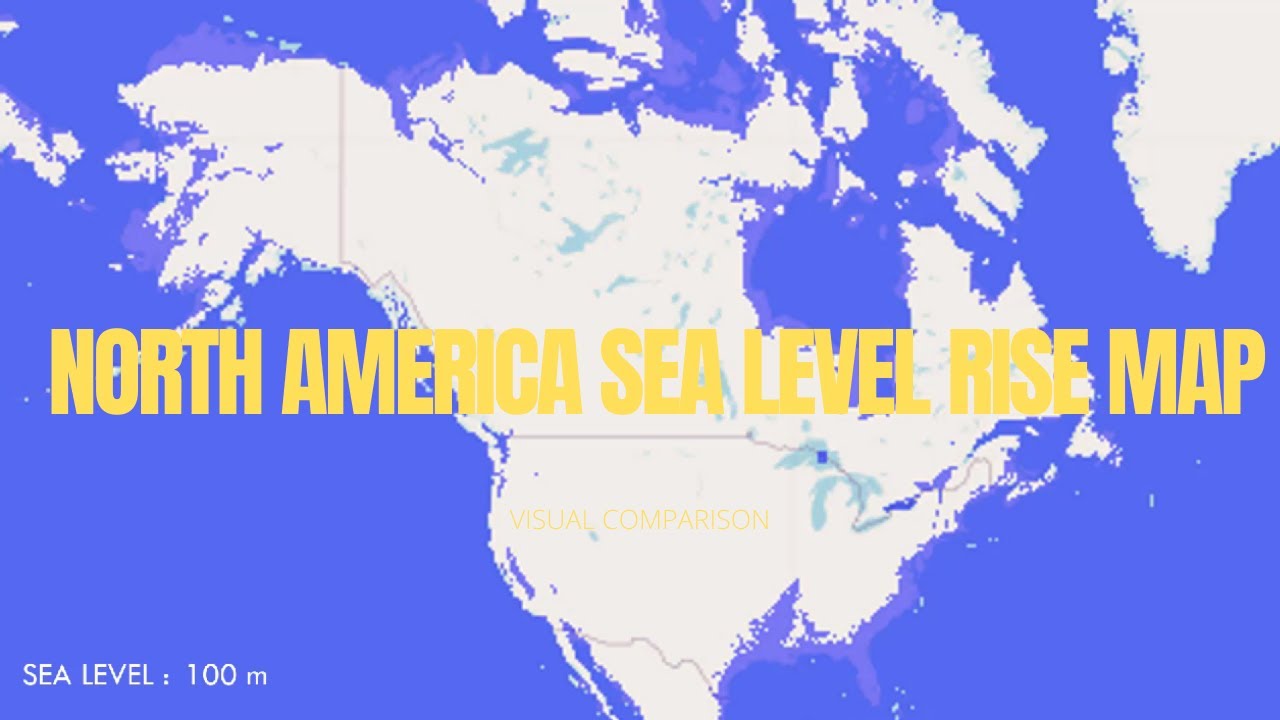 North America Sea Level Rise | North America Floodmap #floodmap #climatechange#mapper