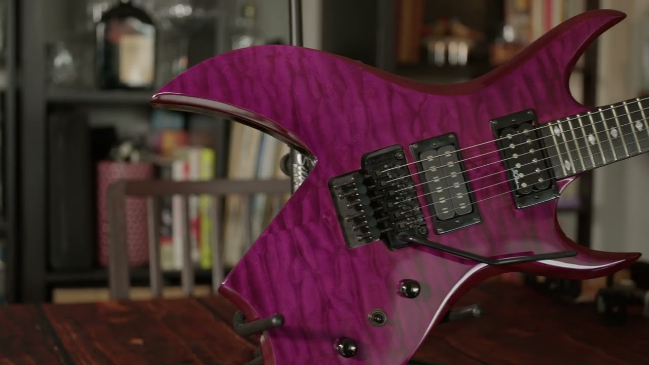B.C. Rich Bich Purple Quilt Maple Top Demo
