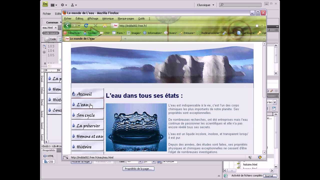 Formation Dreamweaver -32- mise à jour de site web