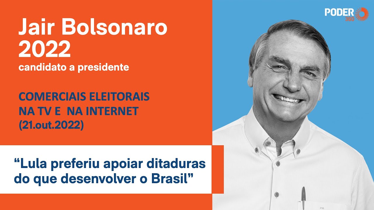 Bolsonaro (programa eleitoral 5min. - TV): “Lula preferiu apoiar ditaduras” (21.out.2022)