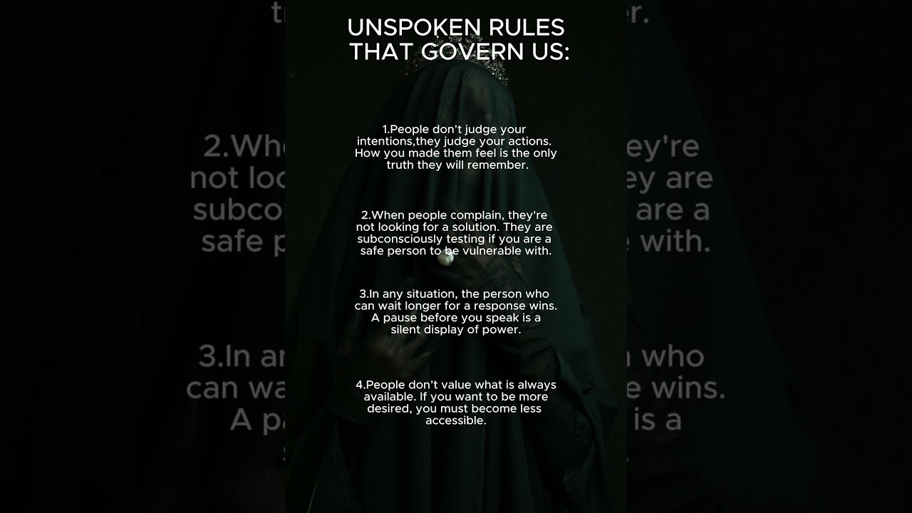 8 Unspoken Rules of Human Behavior 99% of People Don't Know