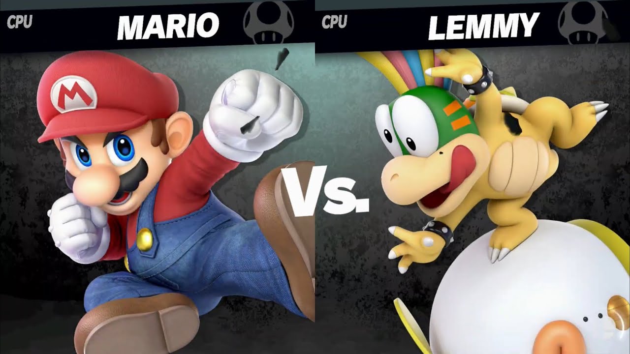 Super Smash Bros. Ultimate - Lemmy loses to Mario