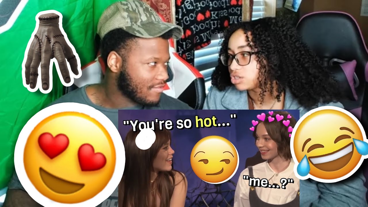 Jenna Ortega flirting with everyone in the Wednesday cast for 9 minutes straight REACTION