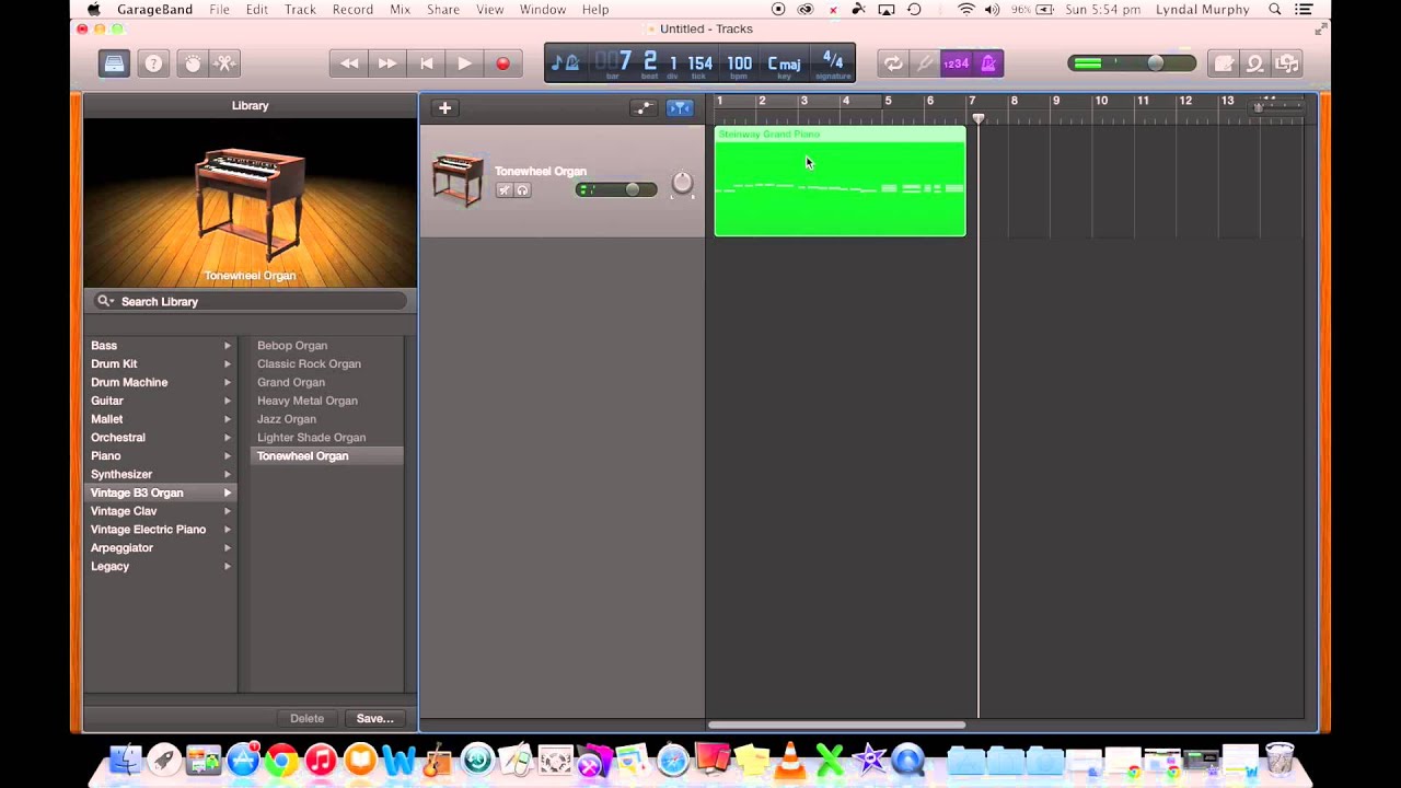 GarageBand Tutorial 3 - Recording a MIDI Keyboard on an iMac