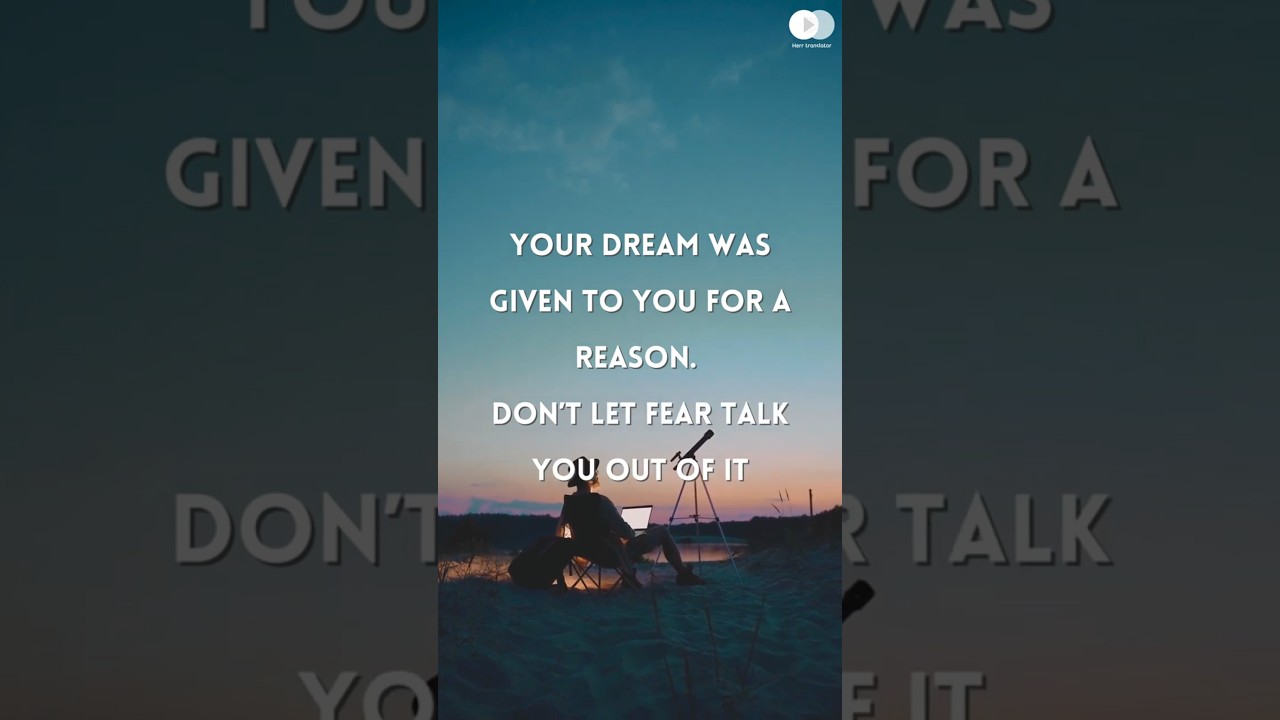 Fear Can&rsquo;t Steal Your Dream ⭐ #ChaseYourDreams #OvercomeFear #PurposeDriven