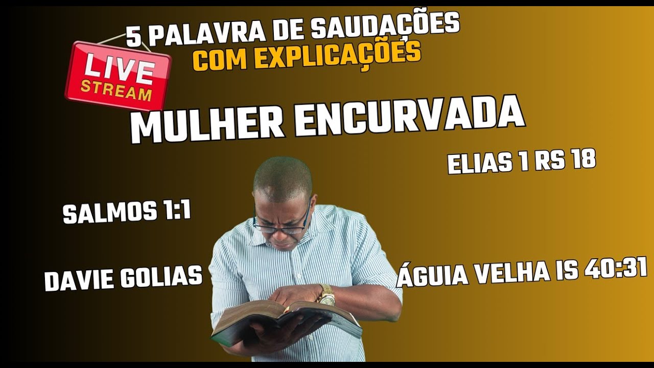 Palavra de Saudação Aula ao vivo com esboços da palavra de Deus Pastor Sérgio Soares