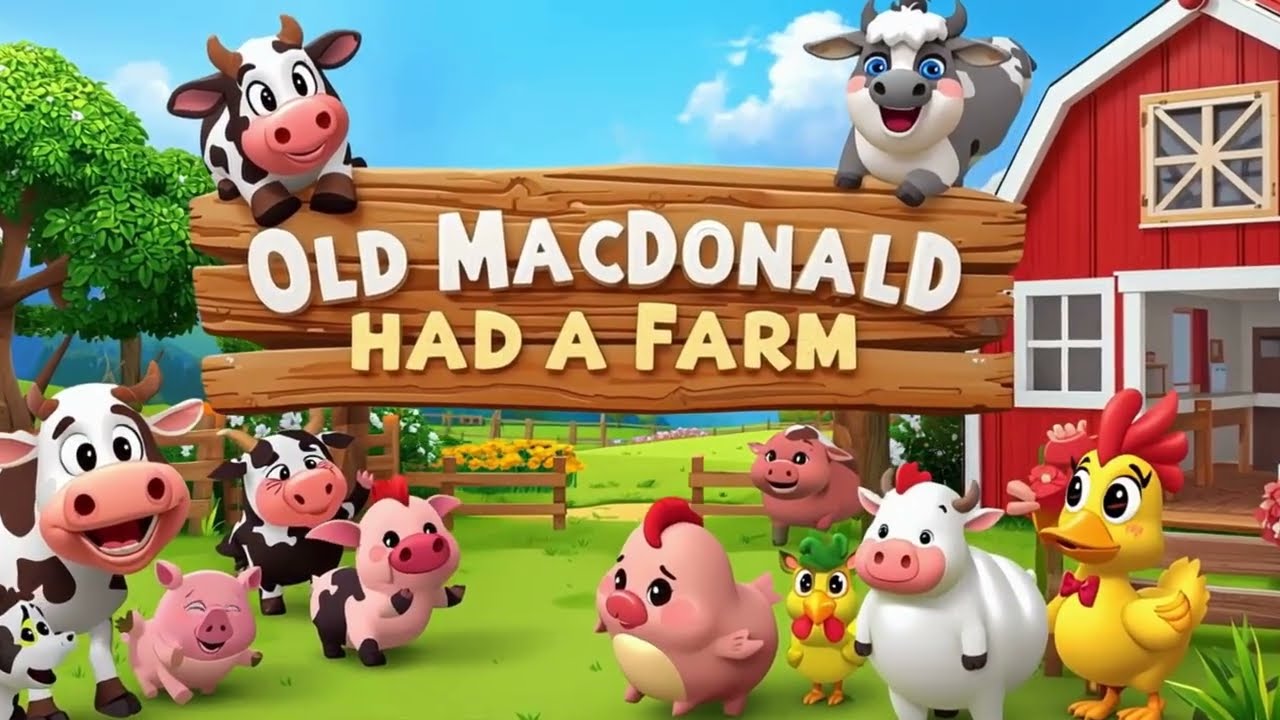 OLD MACDONALD HAD A FARM, fun kids' famous nursery rhyme  #nurseryrhymes #MARYHADALITTLELAMB