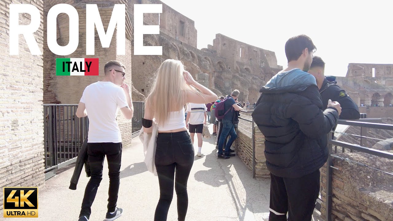 Inside of Colosseum / walking tour 2022 ROME , ITALY - 4K/60 FPS Ultra Hd