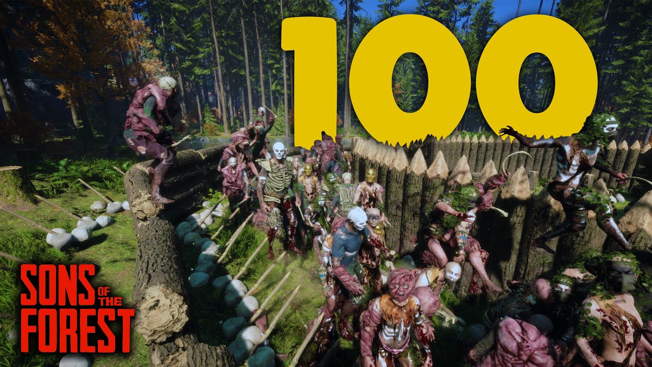 100 каннибалов против ULTIMATE Base Defense | Sons of the Forest