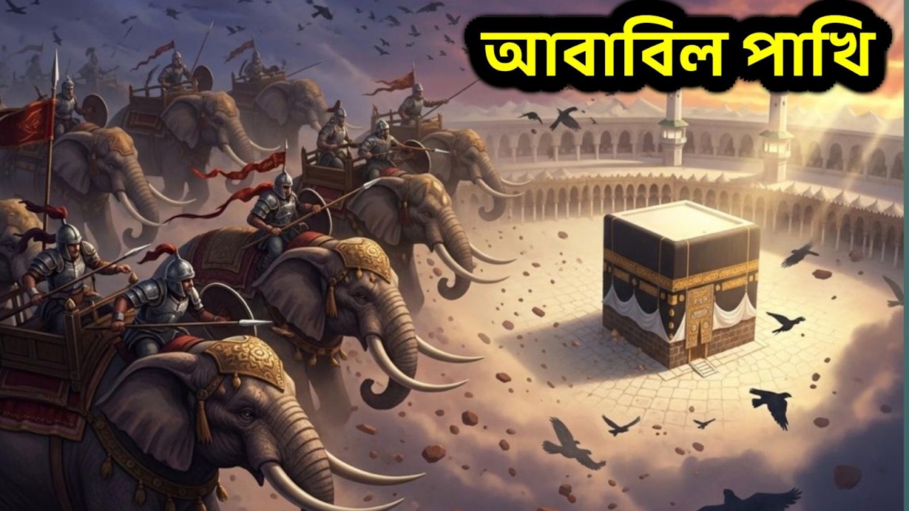 আবরাহার হাতি বাহিনী ও আবাবিল পাখির অলৌকিক ঘটনা | কাবা শরীফ রক্ষার ইতিহাস | #Surah Al-Fil