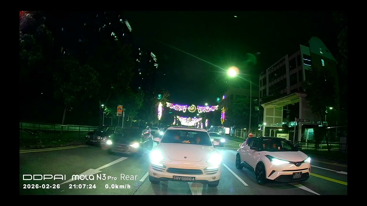 Drive Along Geylang Serai during Hari Raya Light Up
