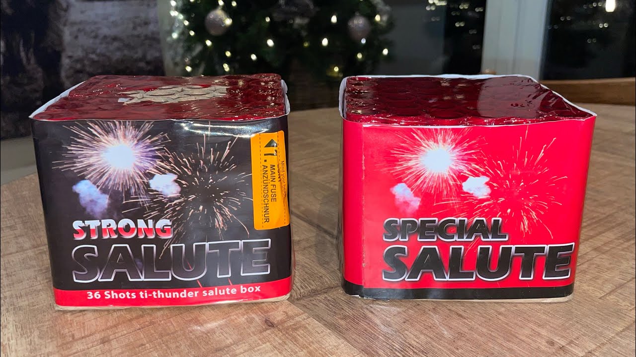 Strong Salute + Special Salute : Vuurwerkmania : 2x 202 Gram : 2x 36 Shots [Long Distance]