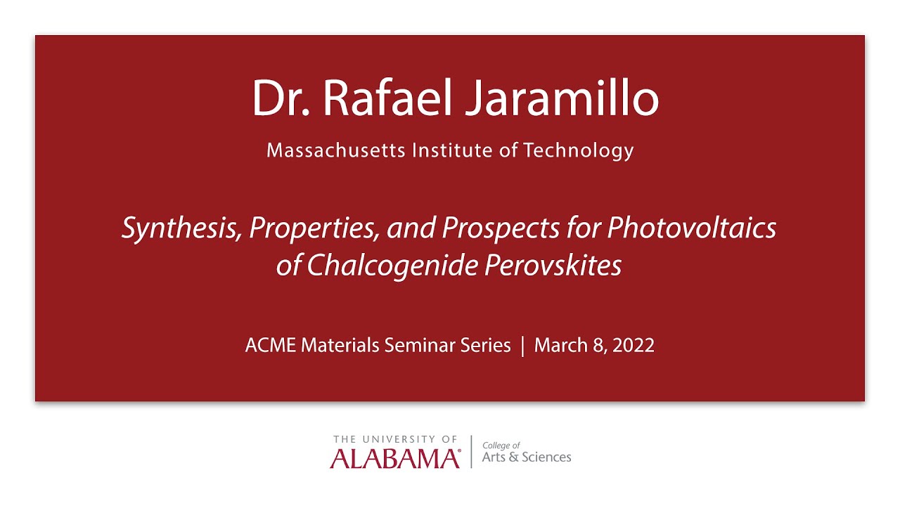 Dr. Rafael Jaramillo | ACME Materials Research Seminar