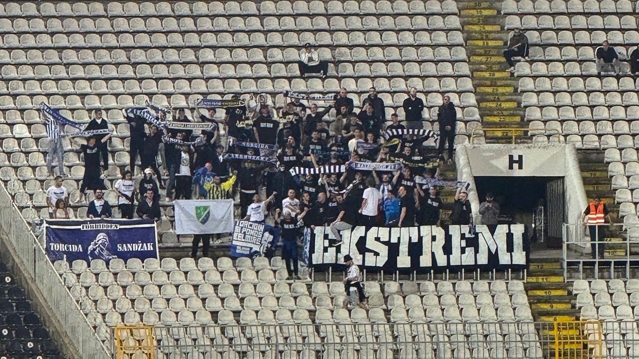 Ulazak Pazaraca na tribine u Humskoj (Partizan - Novi Pazar 2:0, 07.04.2024.)