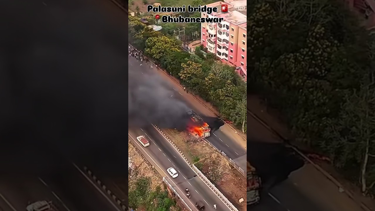 Truck caught fire🔥🔥🔥🔥at Palasuni Bhubaneswar