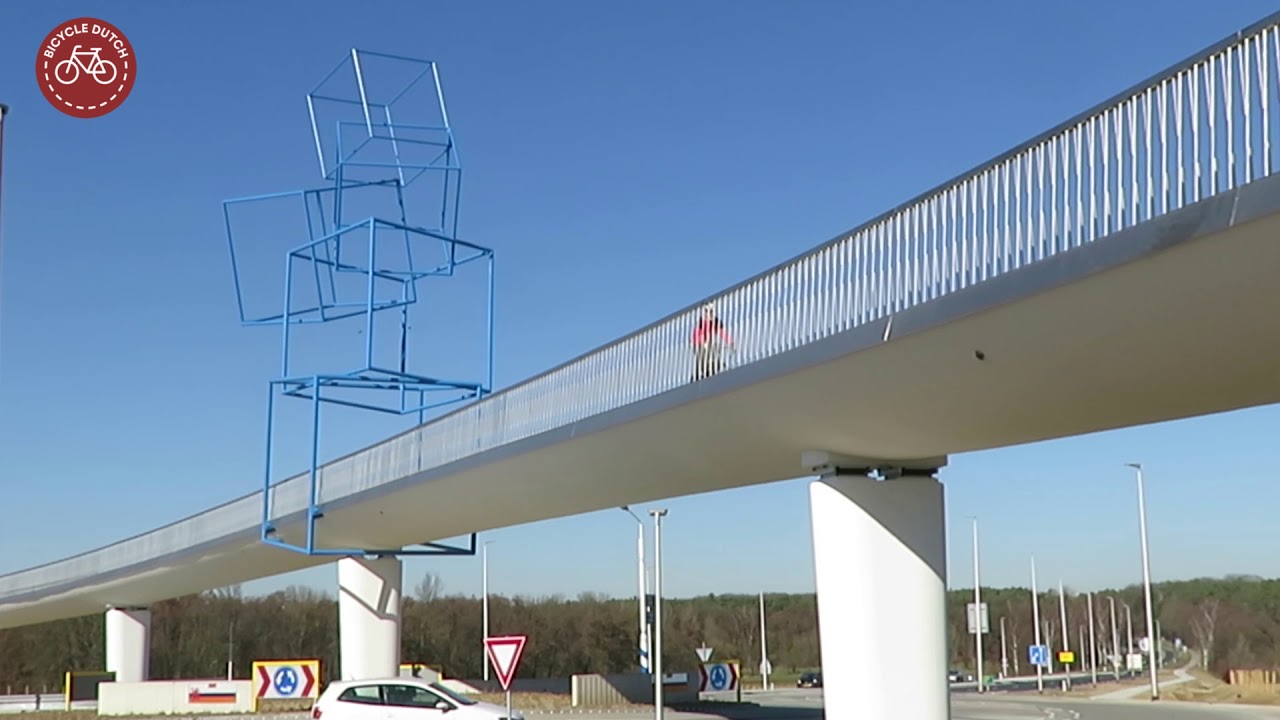 Cycle bridge near Schinveld (Beekdaelen, Netherlands)