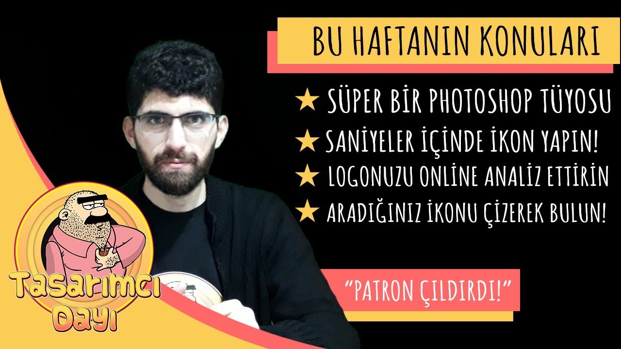 15 SANİYEDE BİR İKON VE HARİKA TÜYOLAR! (Photoshop Tüyosu, Çizerek İkon Bulma, Logo Analiz)