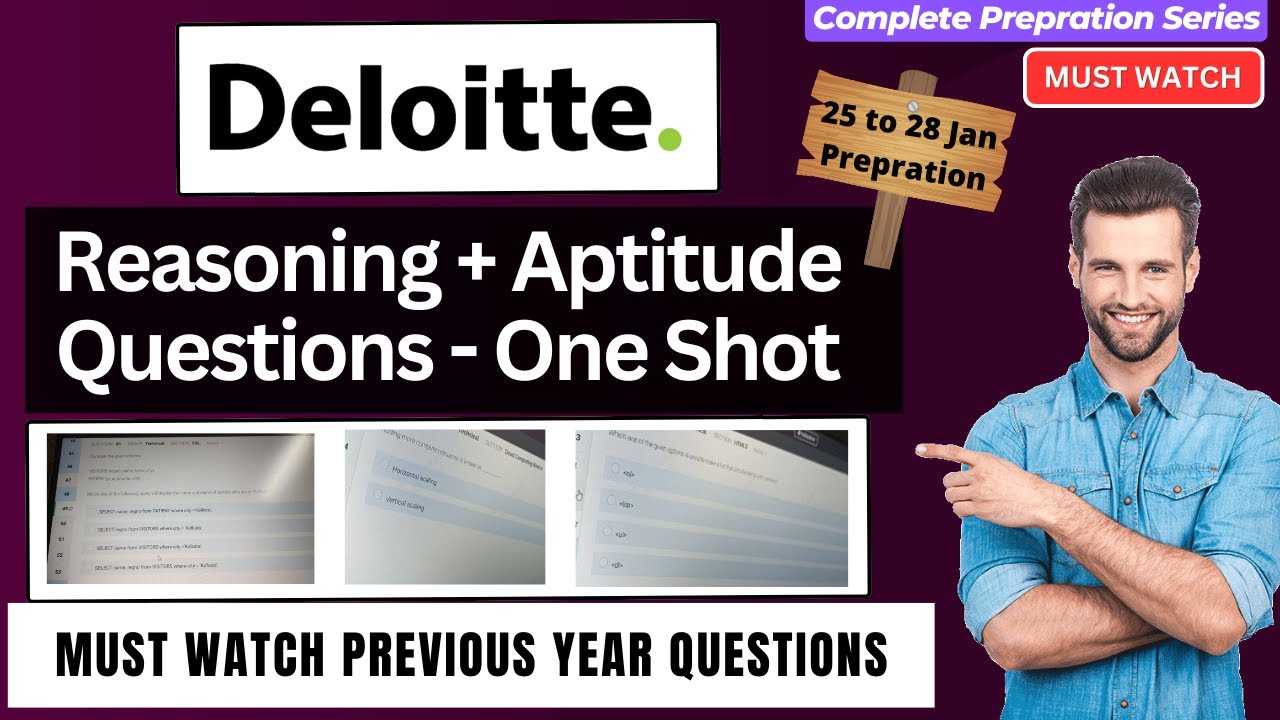 Deloitte Previous Year Asked Questions | Reasoning + Aptitude Practice in One Shot NLA 25 to 28 Jan