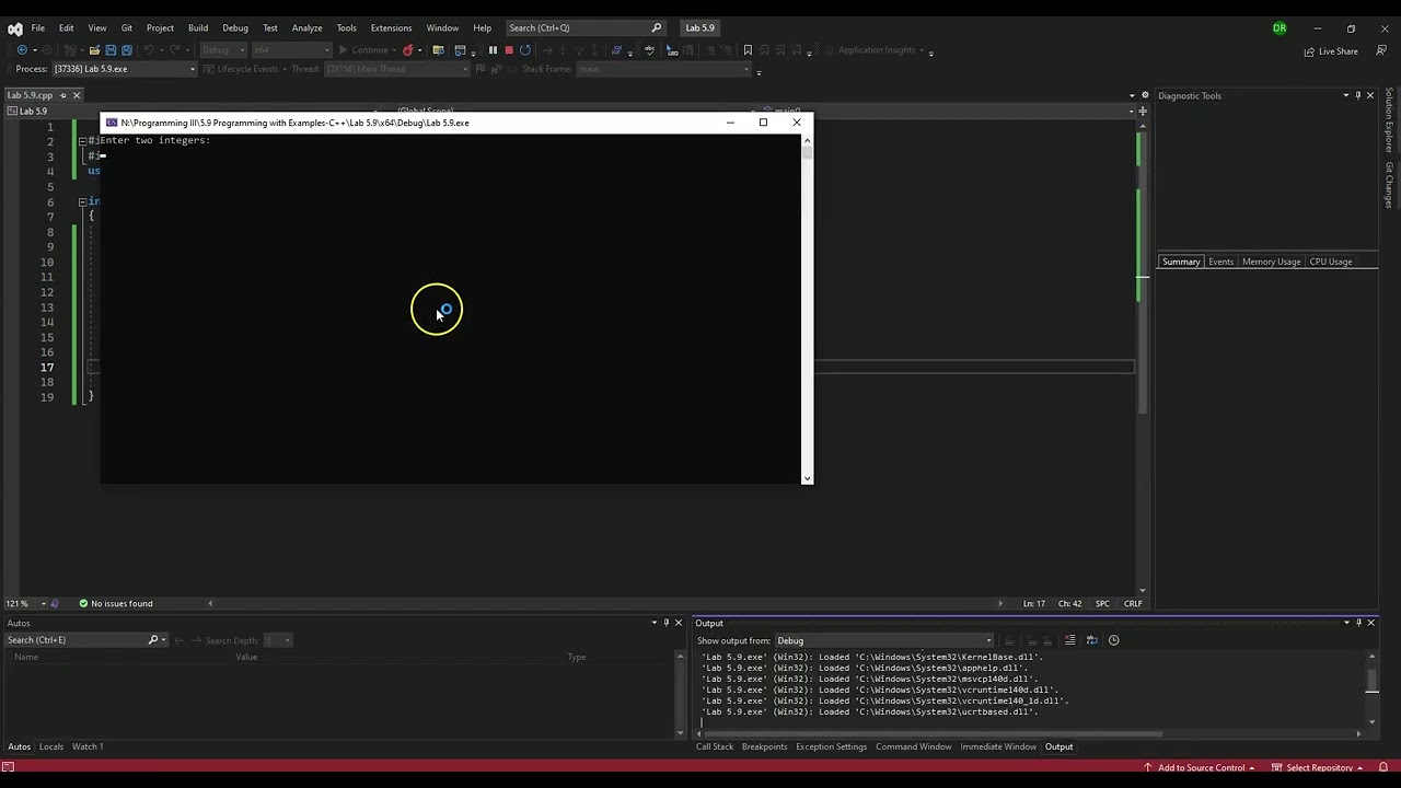 5.9 Programming with Examples C++