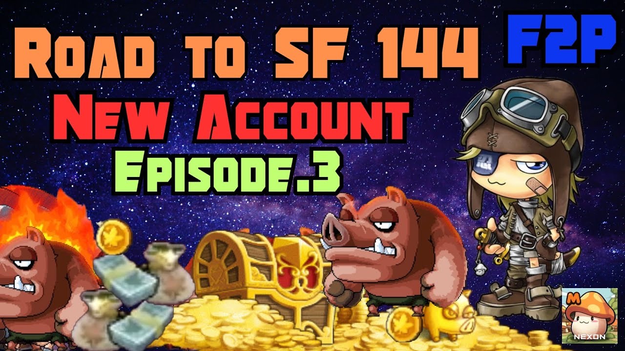 MapleStory M : Road to SF144 ทำ ID ใหม่สำหรับฟาร์มเงิน แบบ สายฟรี EP.3 [END]