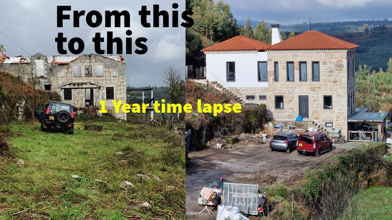 Stone ruin in Portugal 1 year time-lapse