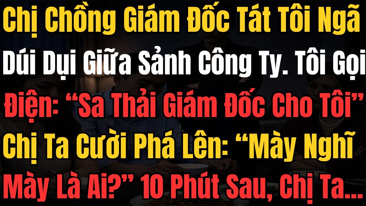 Chị Chồng Giám Đốc Tát Tôi Ngã Dúi Dụi Giữa Sảnh Công Ty. Tôi Gọi 1 Cuộc: “Sa Thải Giám Đốc Cho Tôi”