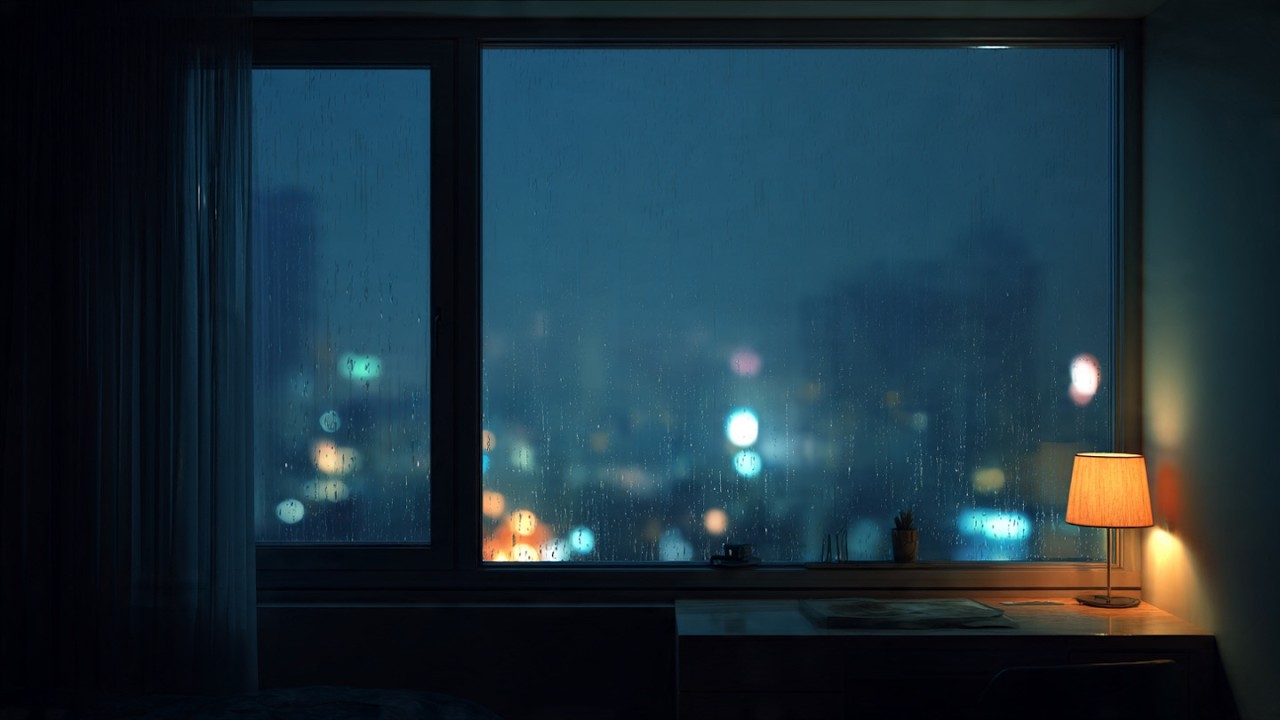 Late Night Focus Lofi for Deep Work | BlueWindow