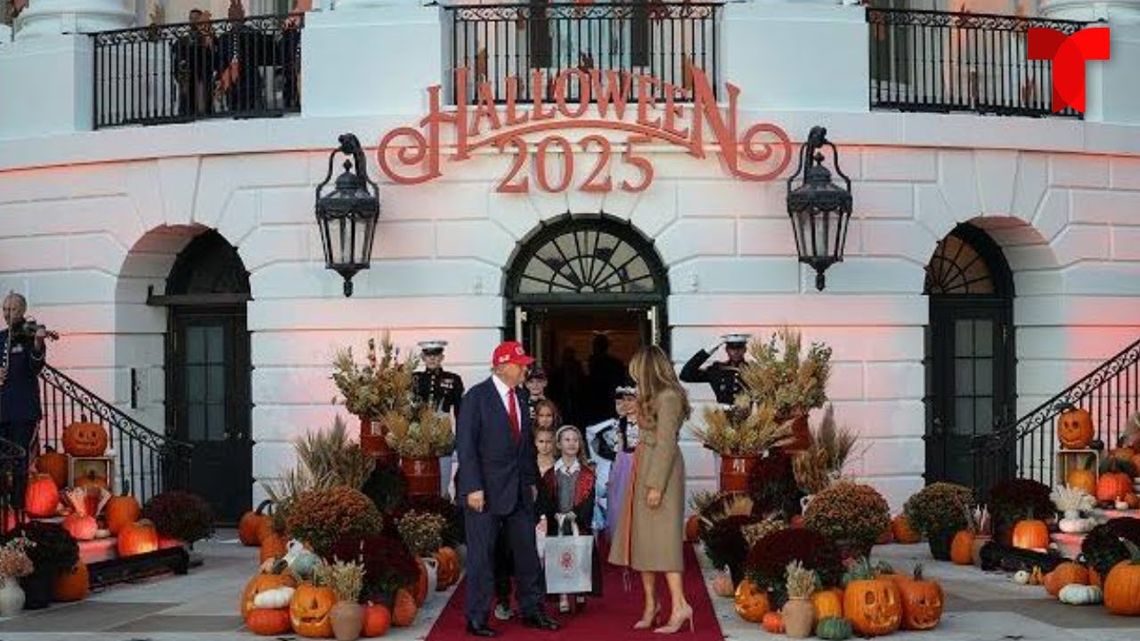 Trump y la primera dama celebran Halloween en la Casa Blanca