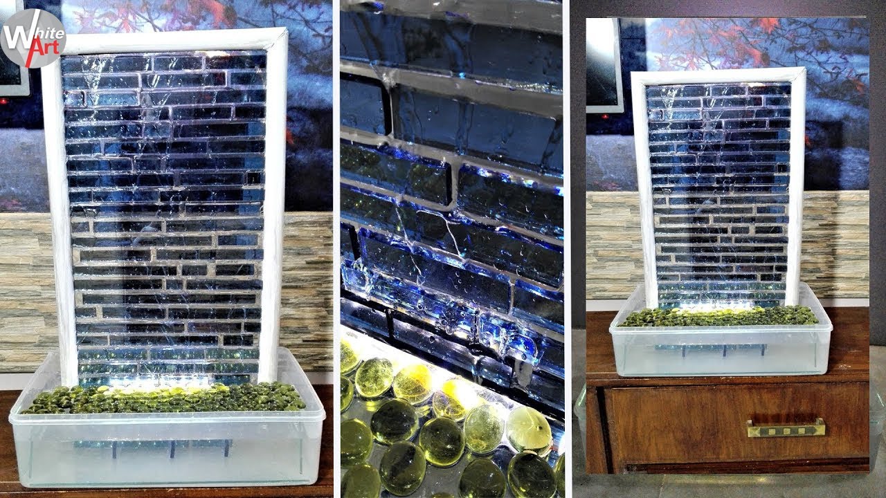 How to make Modern Glass Tabletop Fountain | DIY Unique Waterfall Fountain