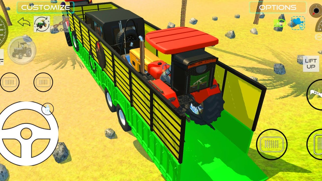 Sidhu moosewala tractor and thar in tralla  unloading 