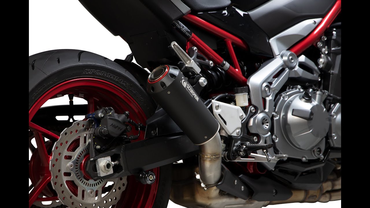 Kawasaki Z900 Scorpion Red Power Slip-on Exhaust