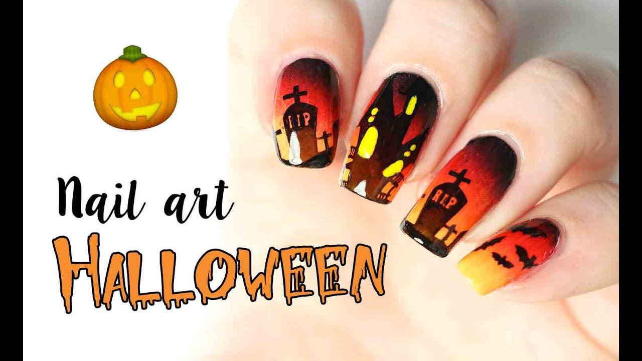 🎃 Nail art d'Halloween : La Maison hantée