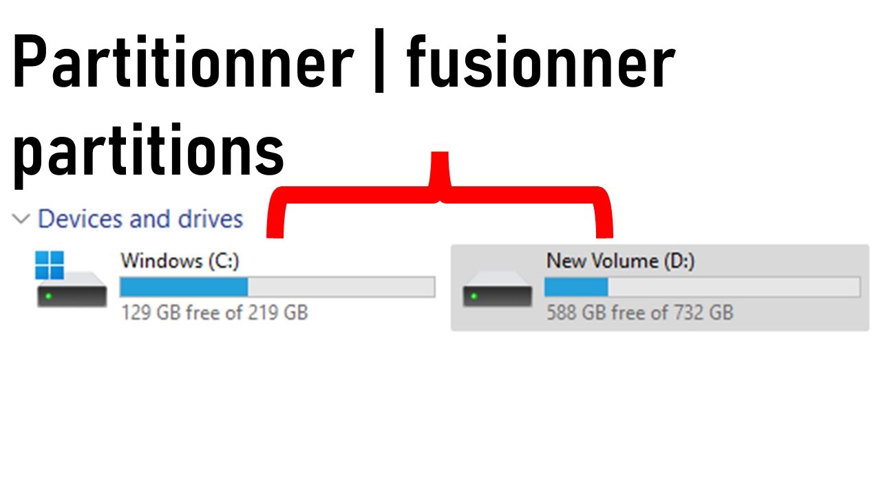 Comment partitionner disque dur ou fusionner des partitions sous Windows 11 ou Windows 10