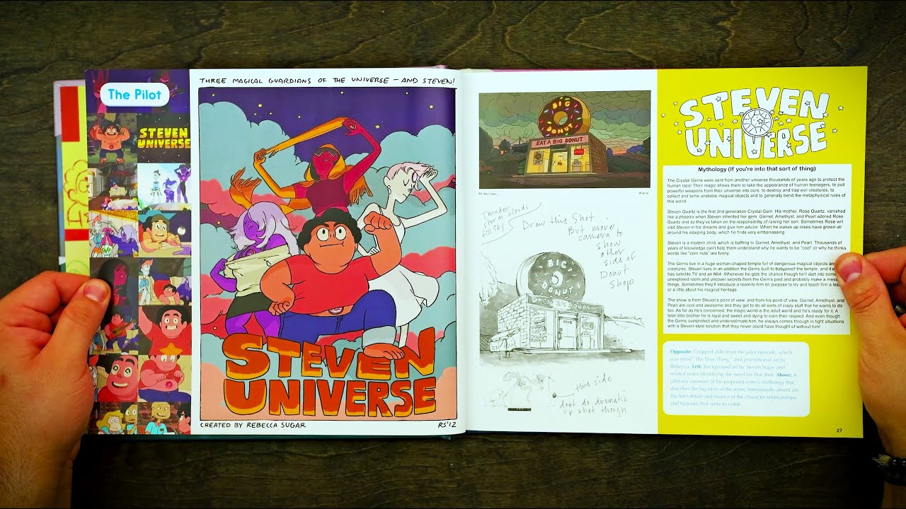 STEVEN UNIVERSE Art and Origins - Artbook ASMR - Flip Through, Relaxing, Page Turning
