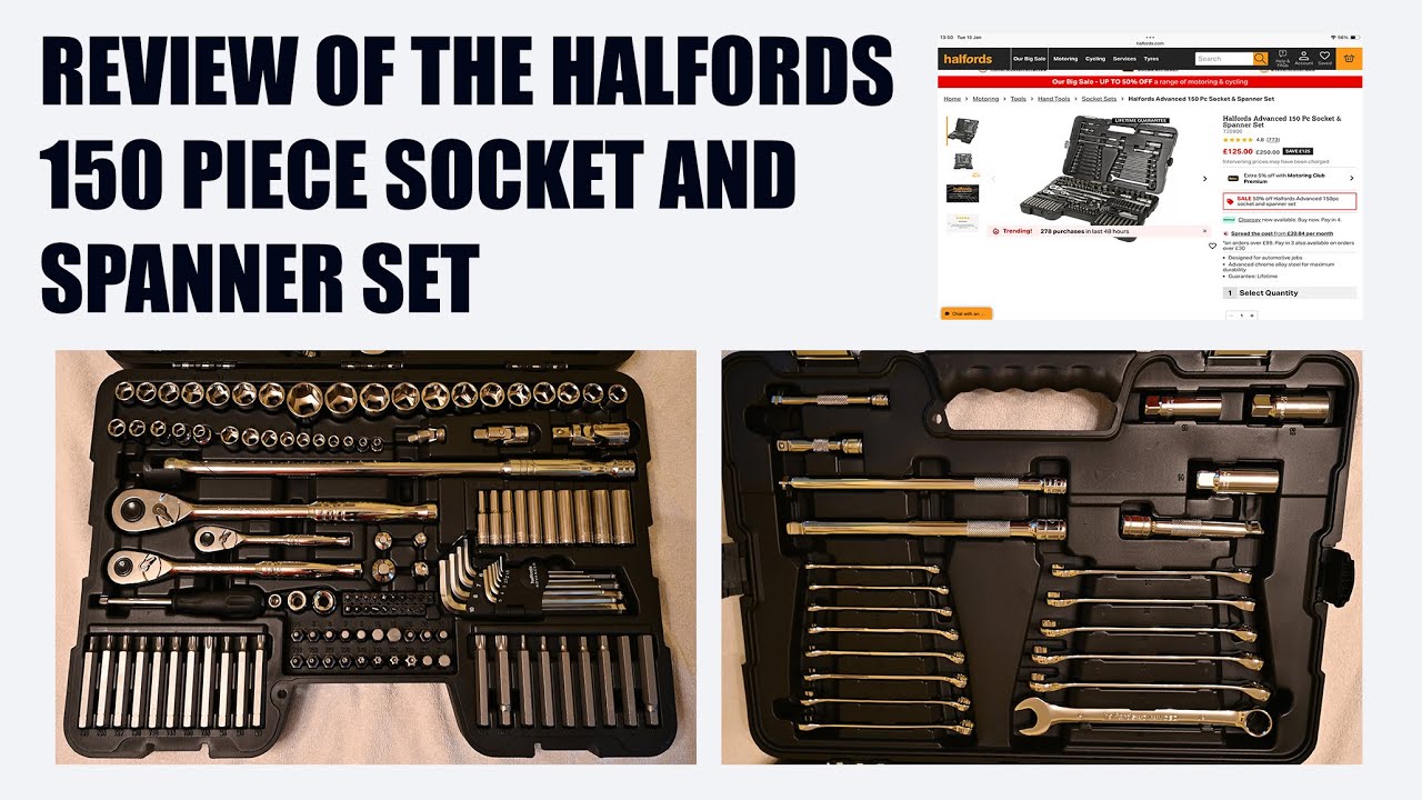 Обзор набора торцевых ключей Halfords из 150 предметов. 14 января 2026 г.