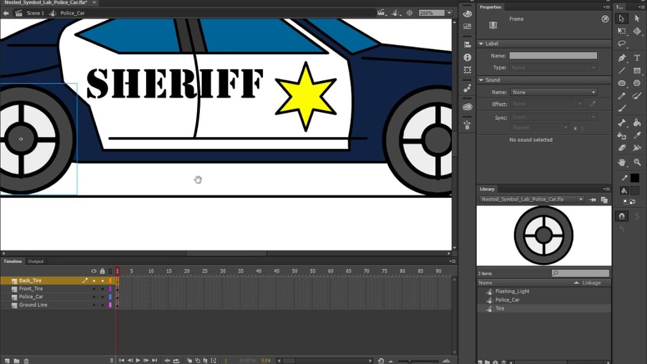 Adobe Animate: Lab 5 - Nesting Symbols - Part 1