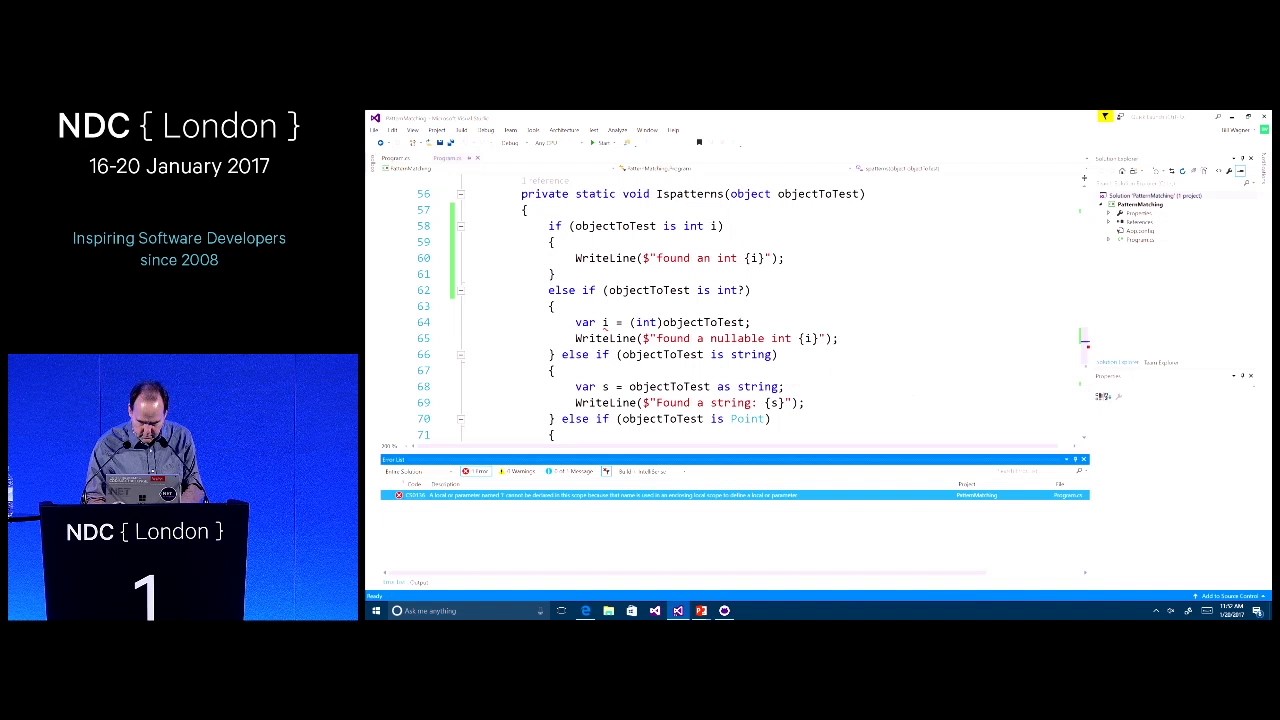 Exploring Pattern Matching in C# - Bill Wagner