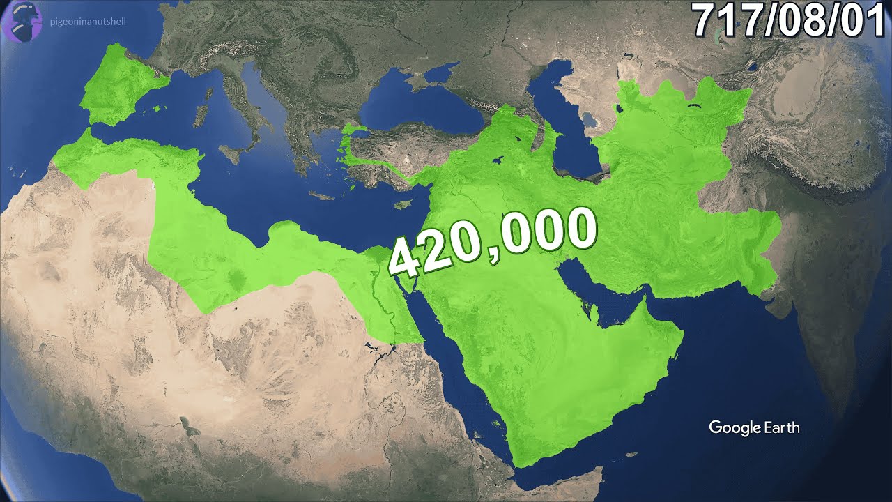 Rise of Islam using Google Earth