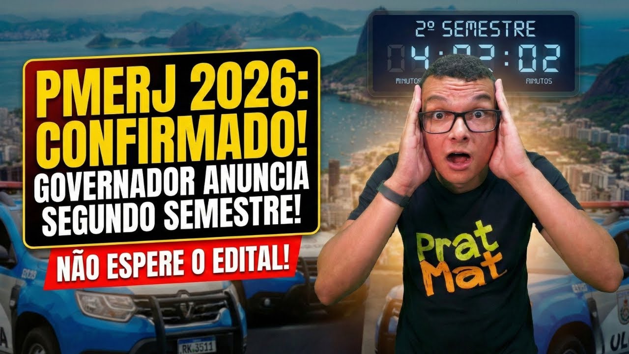 PMERJ 2026 ! GOVERNADOR CONFIRMA: Concurso  será no segundo semestre!