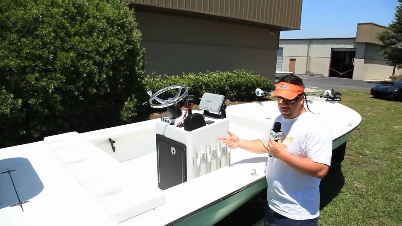 Vantage offset center console with a 115 Yamaha