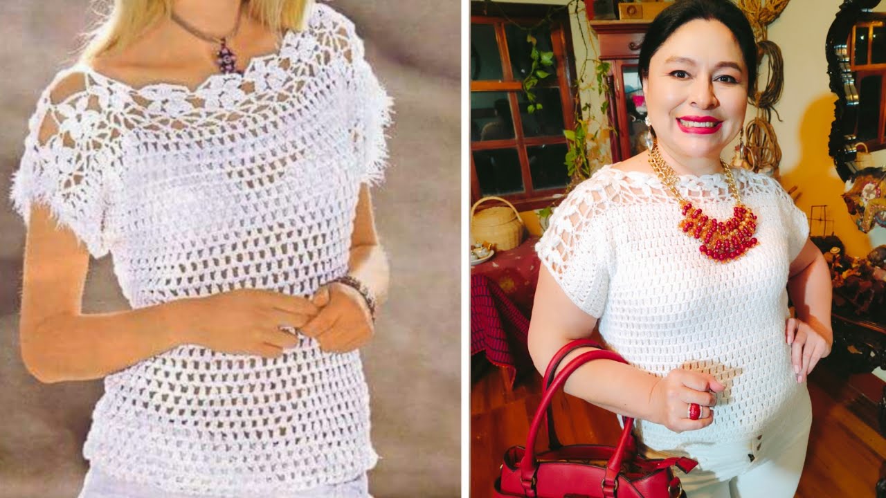 INCREIBLE! TEJE SUPER FACIL Y RAPIDO UNA BLUSA   