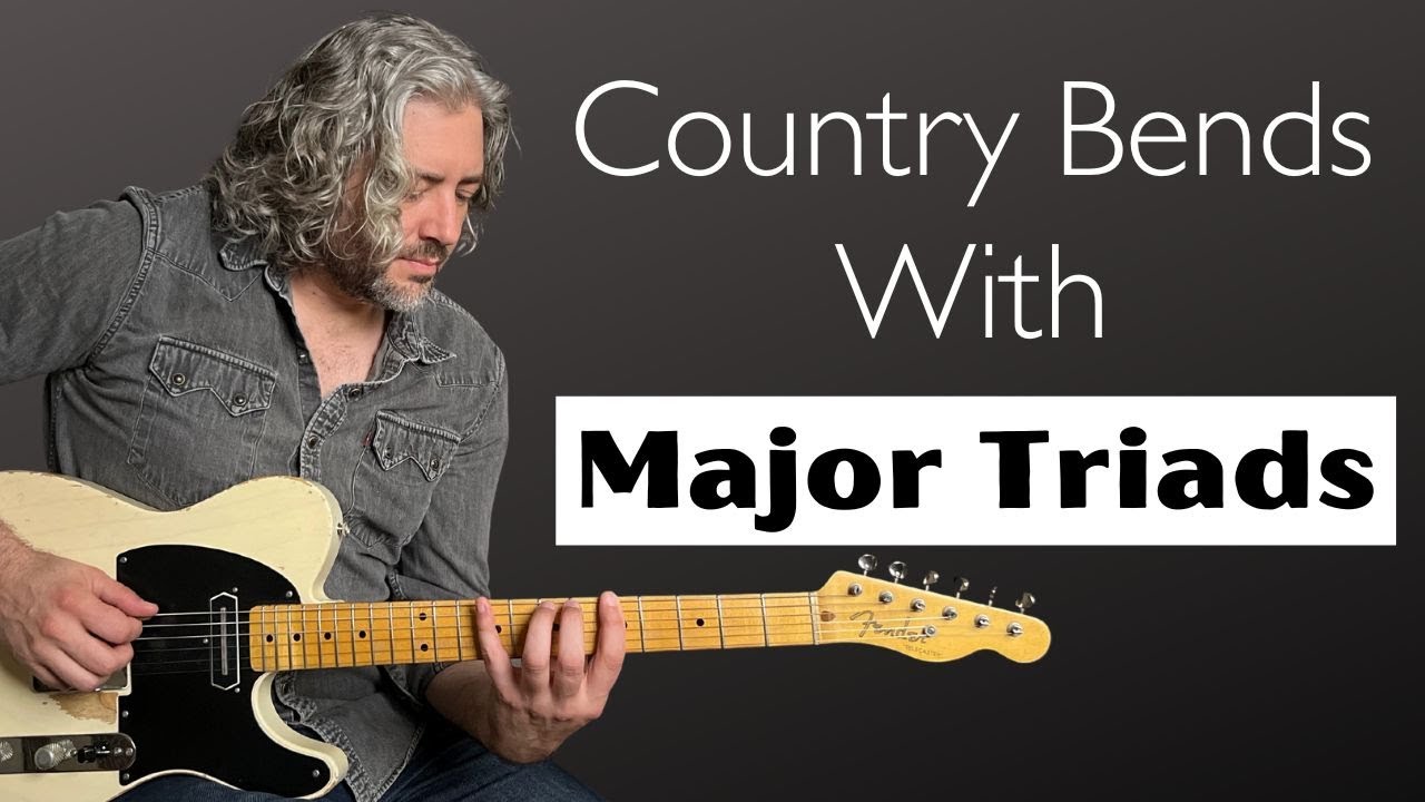 Кантри-бенды с мажорными трезвучиями #guitarlesson #countryguitar