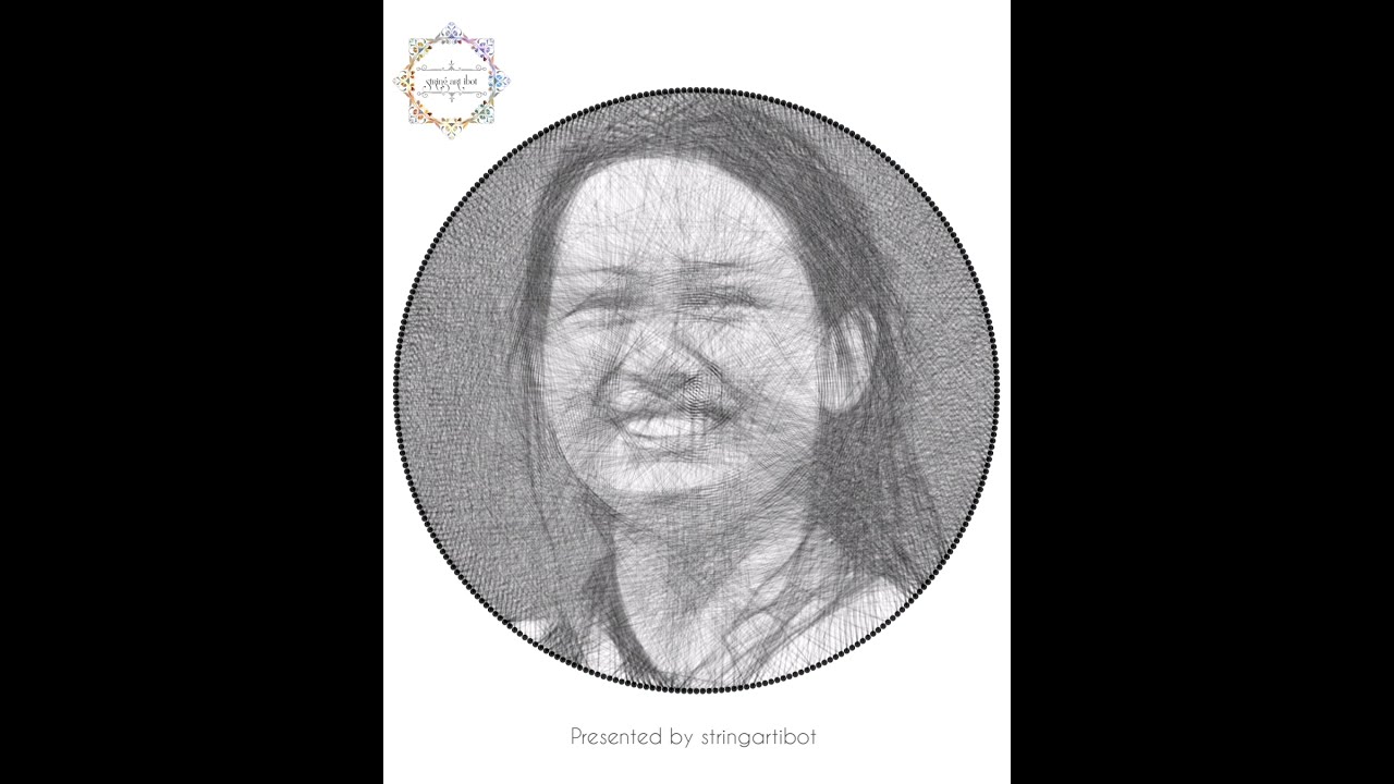 String art portrait by ibot - #siobhanhaughey #何詩蓓 #stringart #portrait