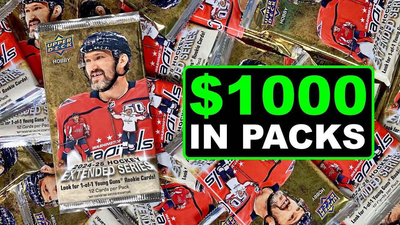 Opening $1000 Worth of Packs of 2024-25 Upper Deck Extended Series Hockey Hobby