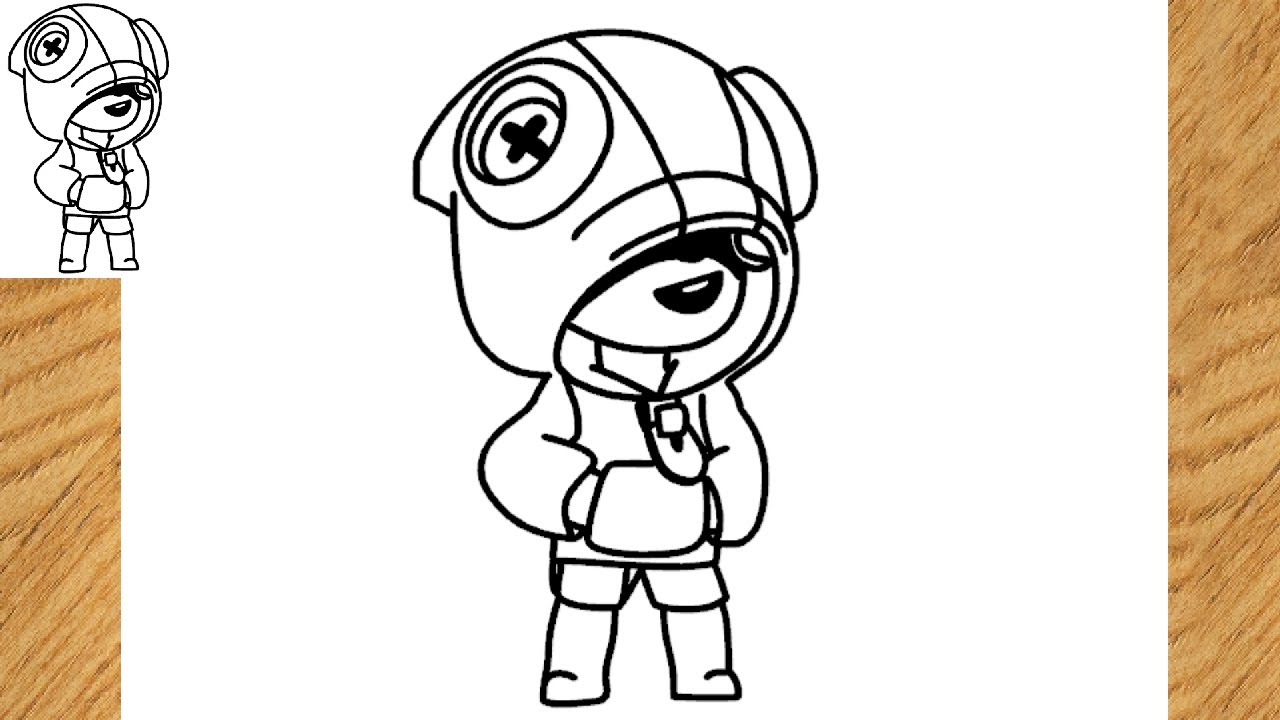 Como dibujar a Leon de Brawl Stars